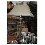 Silver Stemware & Table Lamp
