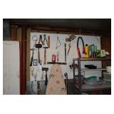 Garage Tools, Ironing Board, & Items