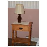 Side Table & Lamp
