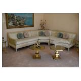 Vintage Sectional, Pillows, Occasional Tables, Home Decor