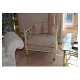 Vintage Side Chair with Pillows