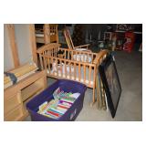 Wooden Cradle, Shelving, Wall Art