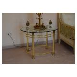 Side Table, Figurines, Lamp