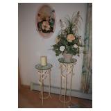Wall Art, Plant Stands, & Artificial Floral Arrangement