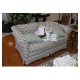 Love Seat, Pillows, Linens