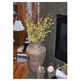 Large Vase with Silk Florals, Home Decor, Plant, Books