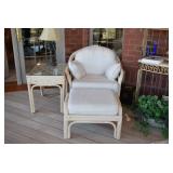 Patio Chair, Ottoman, Side Table