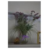 Floral Arrangement in Glass Vase, Home Decor