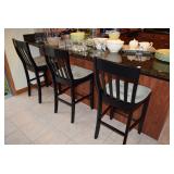 3 Stools & Kitchen Items