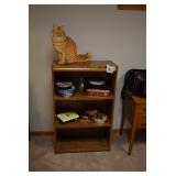 Shelf Unit, Cat Decor, & Decorative Tins w Lids