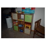 Shelf Unit, Baskets, & Toys