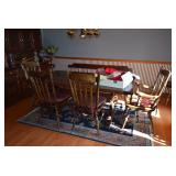 Trestle Farmhouse Table with Bench & Chairs