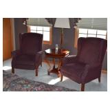 Vintage Side Chairs, Side Lamp Table 