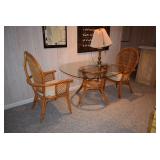Cane Base Table & Chairs