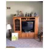 Entertainment Unit, Television, Beer Steins, Wall Art, Lamp, Home Decor