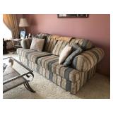 Sofa, Pillows, Coffee Table, Lamp