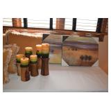 Candles, Art, & Pillows