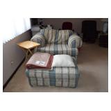 Oversized Chair, Pillow, Ottoman, & Rug