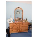 Dresser, Mirror, Toiletries