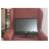 Wing Back Chair and T.V.