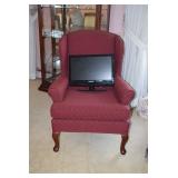 Wing Back Chair and T.V.