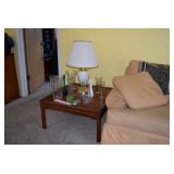Corner Table and Glass Vases