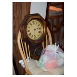 Wall Clock and Kitchen Chair