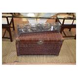 Wicker Storage Chest & Home Decor