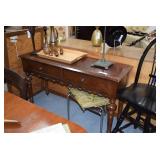 Vintage Buffet Table, Chair, Decor