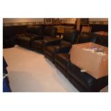 Black Leather Theater Chairs