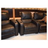 Black Leather Theater Chairs