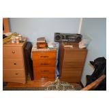 Small Dresser, File Cabinet, & Decor