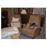 Recliner Chairs,  Floor Lamp, Pillow