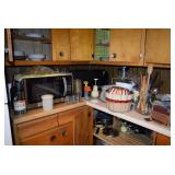 Countertop Microwave & Kitchen Items