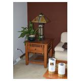 Side Table, Lamp, & Plant