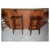 3 Wood Stools