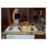 Silverware, Glass Jars, Kitchen Knife Set in Block, Utensils