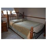 Bed, & Wood & Metal Head & Foot Boards