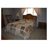 Bed, Headboard, & Linens