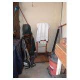 Golf Clubs, Walking Cart, Dollie, & Shop Vac