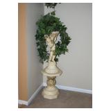 Statuary W/Artificial Greenery