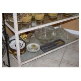 Punch Bowl W/Cups, Knives, Dishes