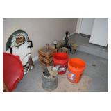 Buckets, Vintage Bucket, Hanging Light Fixture