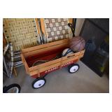Radio Flyer Wagon, Folding Lawn Chairs, & Balls