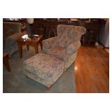 Chair, Ottoman, Side Table, Table Lamp
