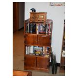 Cabinet, Books, Vintage Radio, Decor