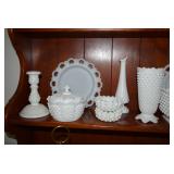 Hobnail Milk Glass Pieces