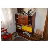 Vintage Display Cabinet, Home Decor,  & National Geographic Books