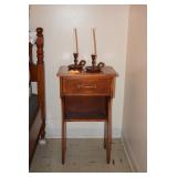 Vintage Side Table & Candle Holders