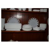 Hobnail Milk Glass Pieces